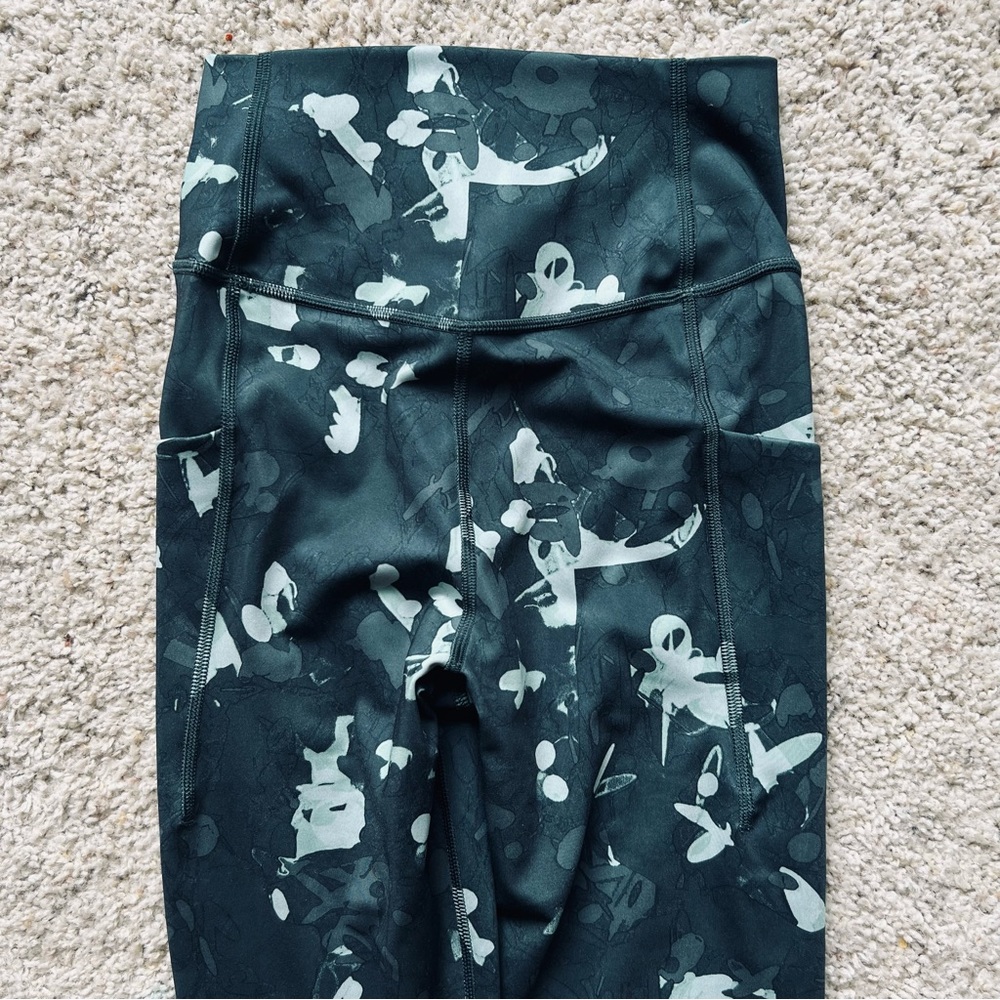 THE NORTH FACE MOTIVATIONAL 7/8 LEGGING JADEITE GREEN SCATTERSHOT PRINT - Picture 9 of 11
